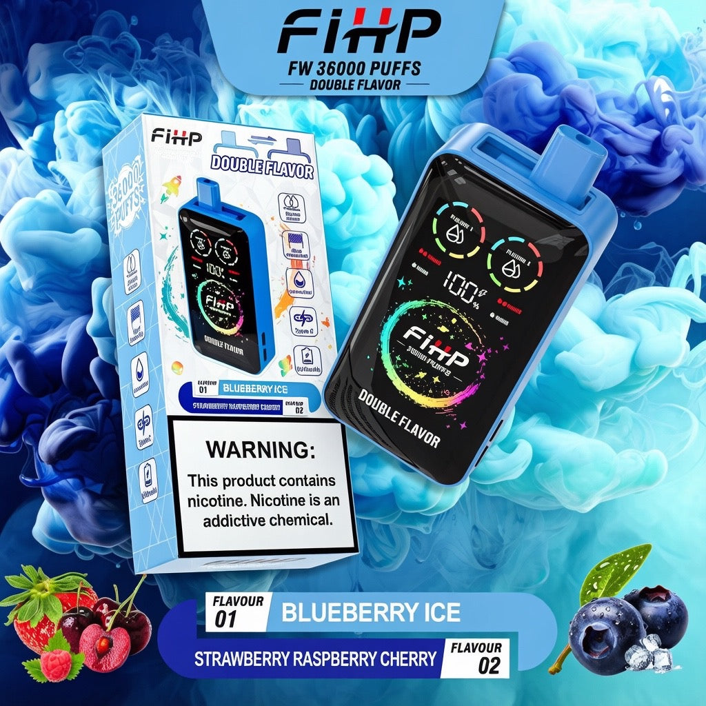Papieros elektroniczny FIHP 🚀 Jednorazowy papieros elektroniczny o dwóch smakach (36 000 zaciągnięć)