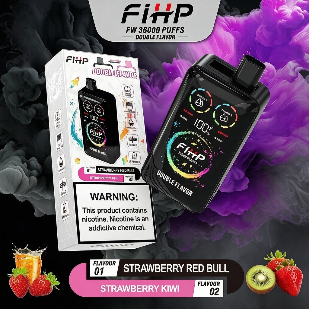 Papieros elektroniczny FIHP 🚀 Jednorazowy papieros elektroniczny o dwóch smakach (36 000 zaciągnięć)