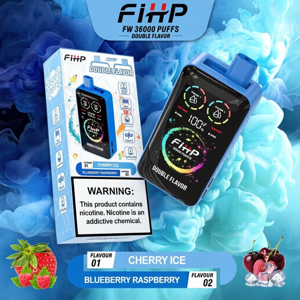 Papieros elektroniczny FIHP 🚀 Jednorazowy papieros elektroniczny o dwóch smakach (36 000 zaciągnięć)