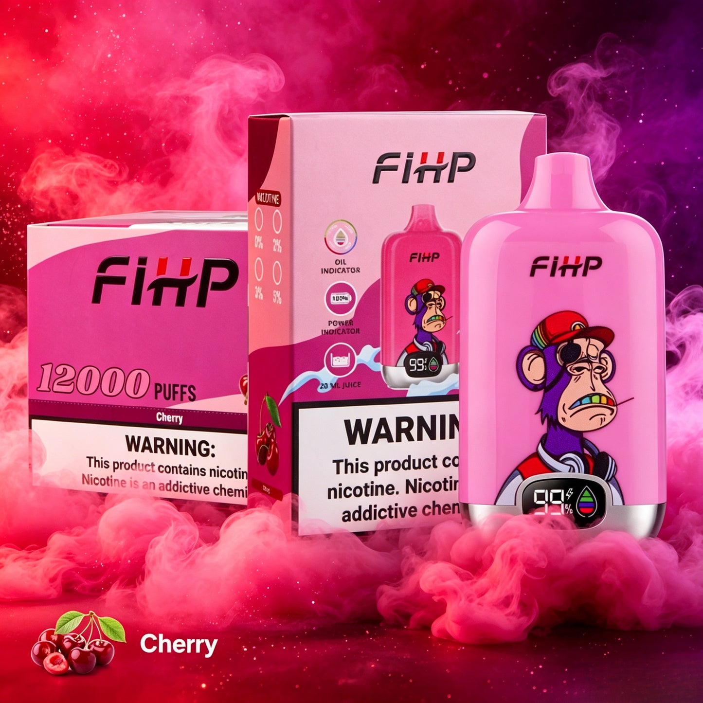 Papieros elektroniczny FIHP 🚀 Jednorazowy papieros elektroniczny (12 000 zaciągnięć)