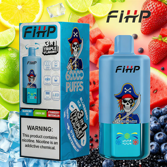 🚀FIHP 3 különböző íz egyben ,egyszerhasználatos e-cigaretta（ 60 000 extra nagy húzás）