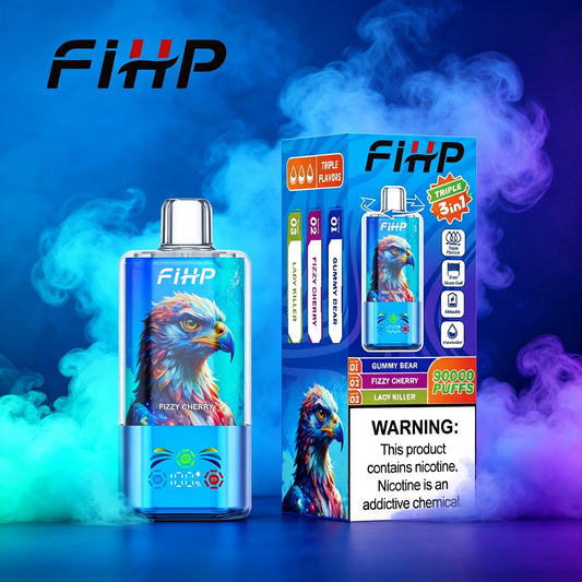 Papieros elektroniczny FIHP🚀, jednorazowy papieros elektroniczny o trzech smakach (90 000 zaciągnięć)